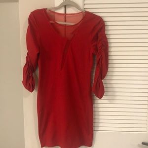 Ruby Rock Red Bodycon Mini Dress
